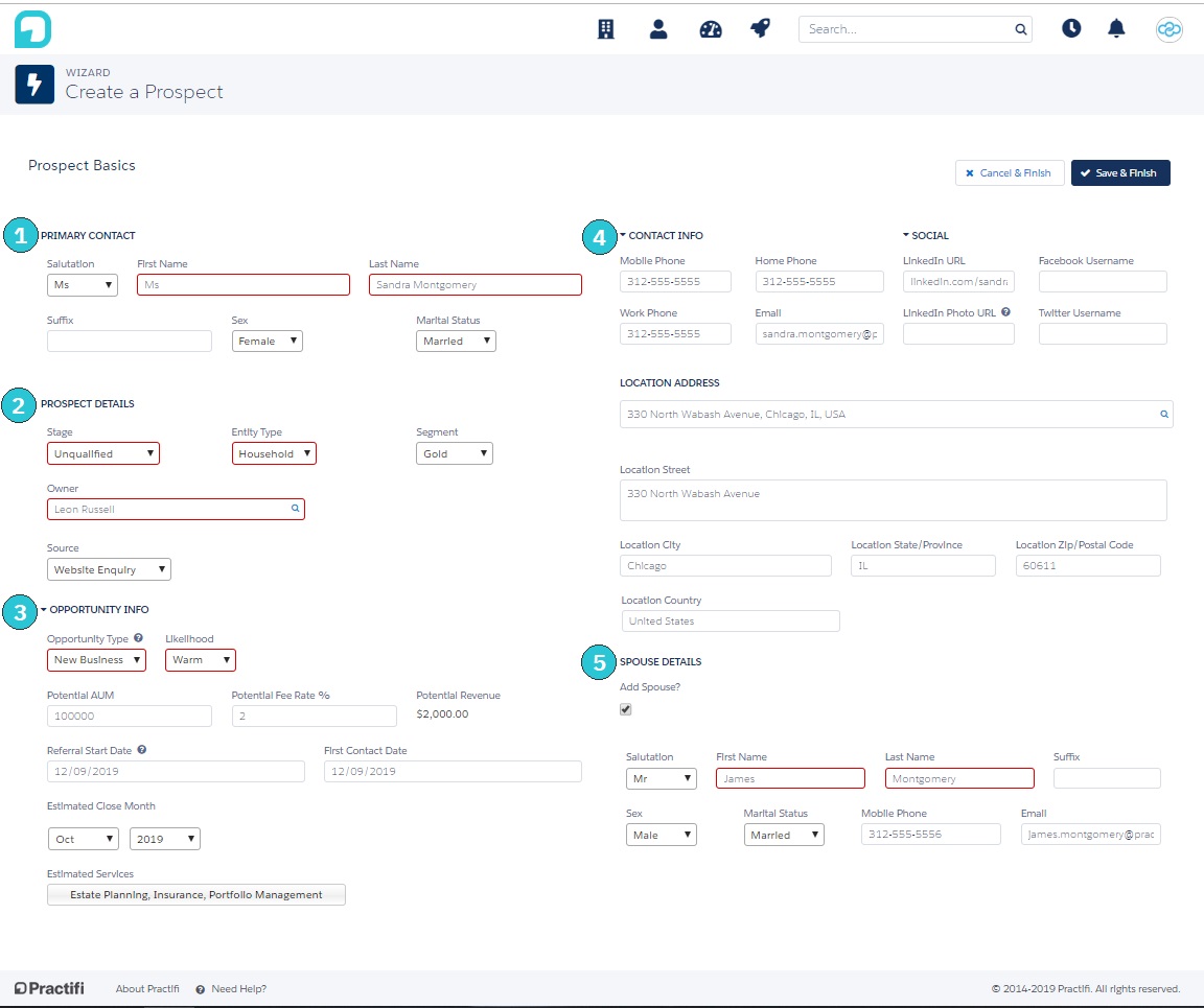 Practifi Prospect Wizard