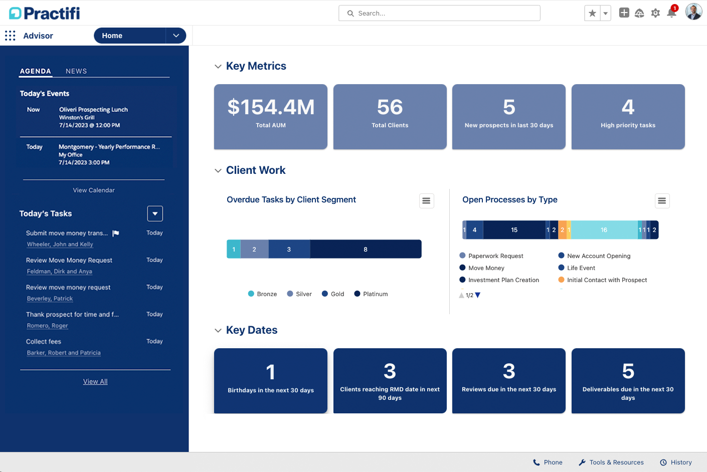 Advisor home
